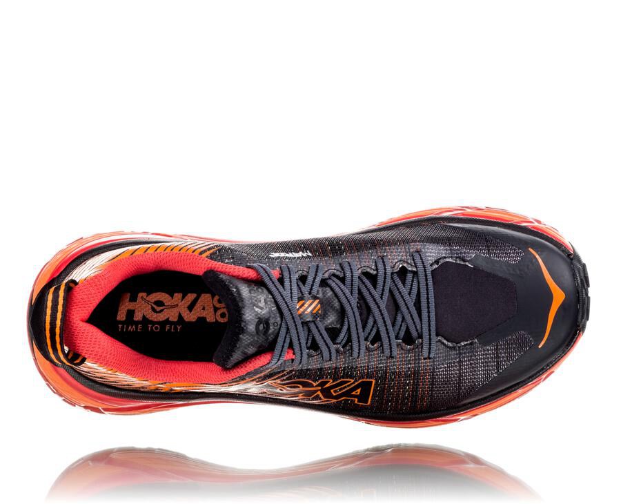 Trail Shoes Mens - Hoka One One EVO Mafate 2 - Black/Red - TBUJDLP-23